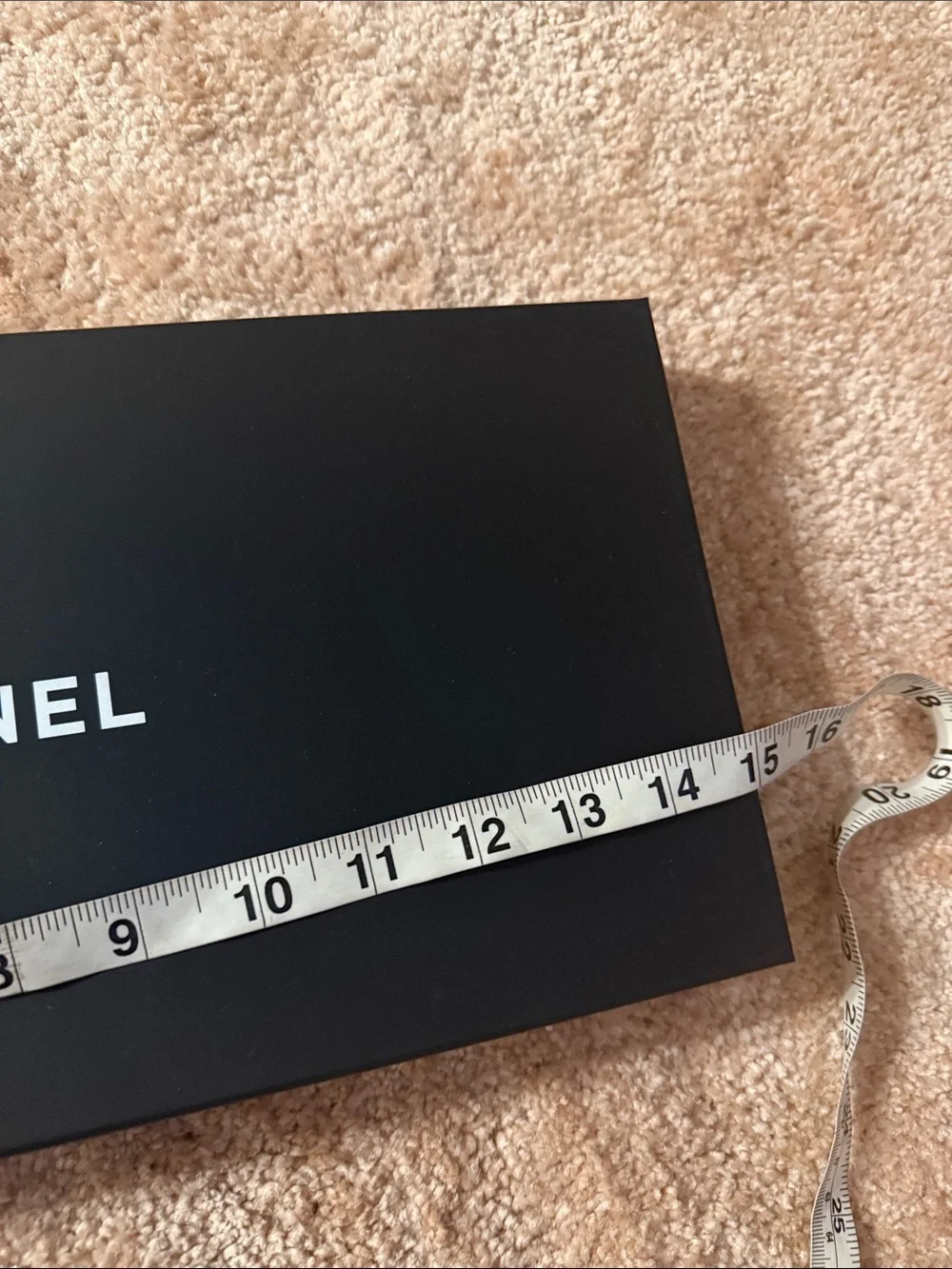 CHANEL Black Box with White Ribbon and Camellia
